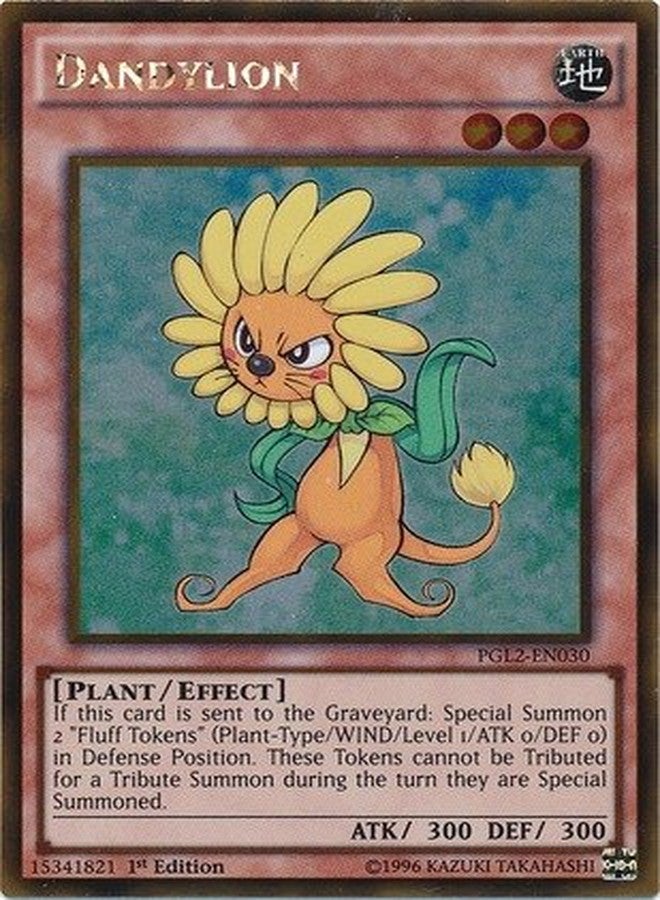 YU-GI-OH! - Dandylion (PGL2-EN030) - Premium Gold: Return of The Bling - 1st Edition - Gold Rare